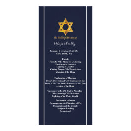 Navy and Golden Star of Davidセレモニープログラム ラックカード