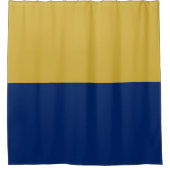 Navy and Metallic Gold Combine Colored シャワーカーテン (正面)