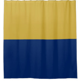 Navy and Metallic Gold Combine Colored シャワーカーテン