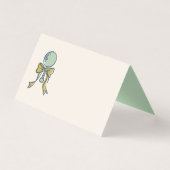 Navy and Mint Doodle Baby Rattle and Bow Blank (正面)