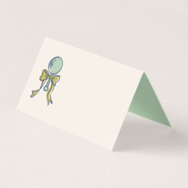 Navy and Mint Doodle Baby Rattle and Bow Blank