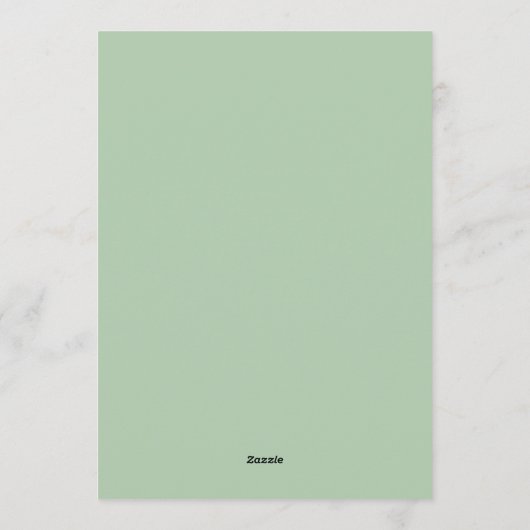 Navy and Mint Doodle Rattle and Bow Baby Shower 招待状 (裏面)