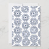 Navy and Pink 50th Birthday Invitation 招待状 (裏面)