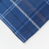 Navy and Royal Blue Plaid Pattern フリースブランケット (角)
