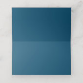 Navy and Rust Waterカラーフローラ結婚ズ プレイスカード (内部開封)