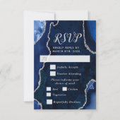Navy and Silver Agate Meal Choice RSVP (正面)