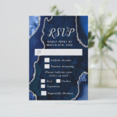 Navy and Silver Agate Meal Choice RSVP (スタンド正面)