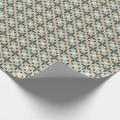 Navy and teal green textured mosaic Wrapping Paper ラッピングペーパー (角)
