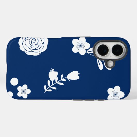 navy and white iphone case Case-Mate iPhoneケース (裏面 (横))
