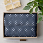 Navy and White Polka Dot Tissue Paper 薄葉紙 (ギフト)