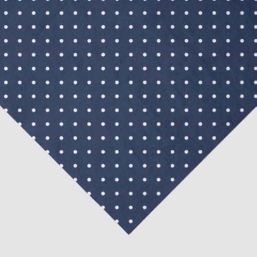 Navy and White Polka Dot Tissue Paper 薄葉紙 (詳細)