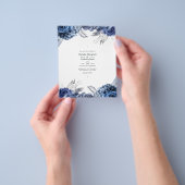 Navy and White with Silver Foil 結婚フローラ チラシ (手)