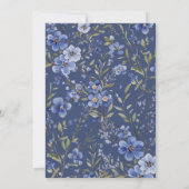 Navy Baby in Bloom Shower Invitation 招待状 (裏面)