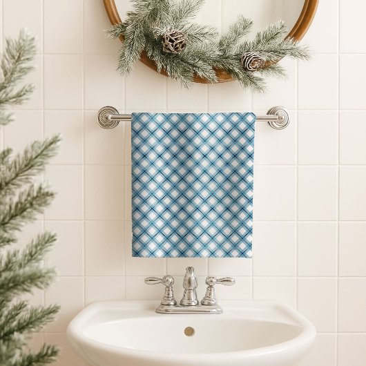 Navy Bath Towel Classic Plaid Gift for the Modern  バスタオルセット