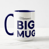 Navy Big Mug | Huge Mug | Script Custom Name マグカップ (左)