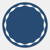 Navy Blank Circle Custom Spice Container Sticker ラウンドシール (正面)