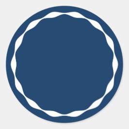 Navy Blank Circle Custom Spice Container Sticker ラウンドシール