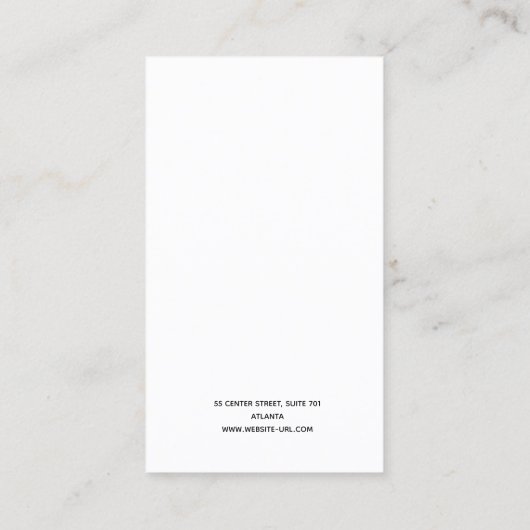 Navy-BluBlackおよびWhiteロゴのイヤリングディスプレイ 名刺 (裏面)