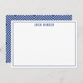 NAVY BLUEという名モダン前にミニマル感謝 サンキューカード (正面/裏面)