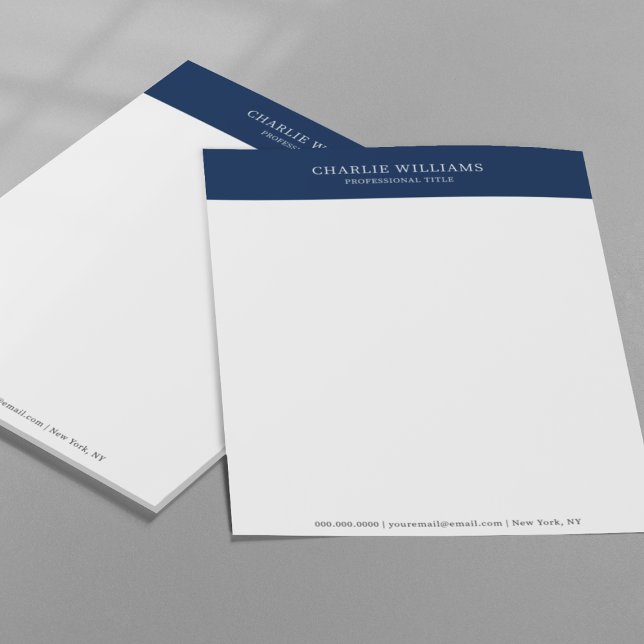 Navy Blueエレガント Thank After Job Interview レターヘッド (Elegant Navy Blue Thank You After Job Interview Letterhead
)