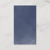 Navy Blueタイポグラフィ結婚のQR RSVPの例 エンクロージャーカード (裏面)