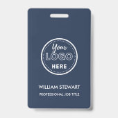 Navy Blueビジネスロゴ会社社員スタッフ バッジ (裏面)