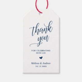 Navy Blue祝さん、ありがとうござ結婚う ギフトタグ