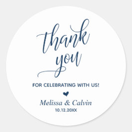 Navy Blue祝さん、ありがとうござ結婚う ラウンドシール