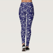 Navy Blue Abstract Leggings  レギンス (裏面)