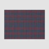 Navy Blue and Burgundy Plaid Tissue Paper 薄葉紙 (正面)