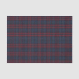 Navy Blue and Burgundy Plaid Tissue Paper 薄葉紙