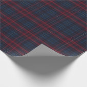 Navy Blue and Burgundy Plaid Wrapping Paper ラッピングペーパー (角)