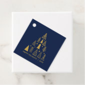 Navy Blue and Gold Christmas Tree | Holiday Gift フェイバータグ (インサイチュ)