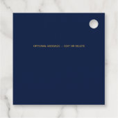 Navy Blue and Gold Christmas Tree | Holiday Gift フェイバータグ (裏面)