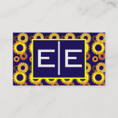 Navy Blue and Gold Engineering Gears 名刺 (正面)