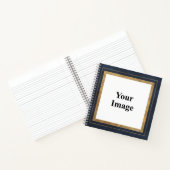 Navy Blue and Gold Frame Photo ノートブック (内部)