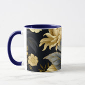 Navy Blue and Gold Modern Boho Custom Logo Mug マグカップ (左)