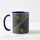 Navy Blue and Gold Modern Boho Custom Logo Mug マグカップ (左)