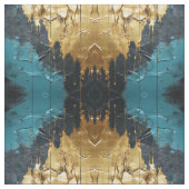 Navy Blue and Gold Modern Boho Seamless Pattern ファブリック (見本)