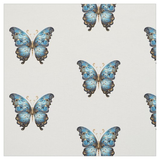 Navy Blue and Gold Modern Boho Seamless Pattern ファブリック (見本)