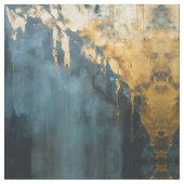 Navy Blue and Gold Modern Boho Seamless Pattern ファブリック (クローズアップ)