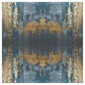 Navy Blue and Gold Modern Boho Seamless Pattern ファブリック (見本)