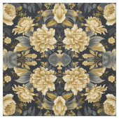 Navy Blue and Gold Modern Boho Seamless Pattern Fa ファブリック (見本)