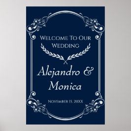 Navy Blue and Gray Modern Welcome Poster 1 of 3 ポスター