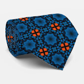 Navy Blue And Orange Abstract  ネクタイ (ロール)