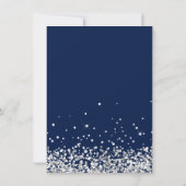 Navy Blue and Silver Party Thank You Card 招待状 (裏面)