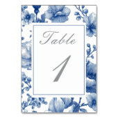 Navy Blue And Silver Wedding  テーブルナンバー (正面)