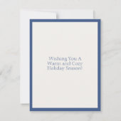 Navy Blue and White Chinoiserie Christmas Ornament ノートカード (裏面)