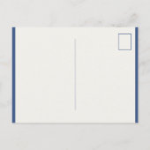 Navy Blue and White Chinoiserie Christmas Ornament ポストカード (裏面)