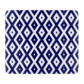 Navy blue and white diamond pattern カッティングボード (正面)
